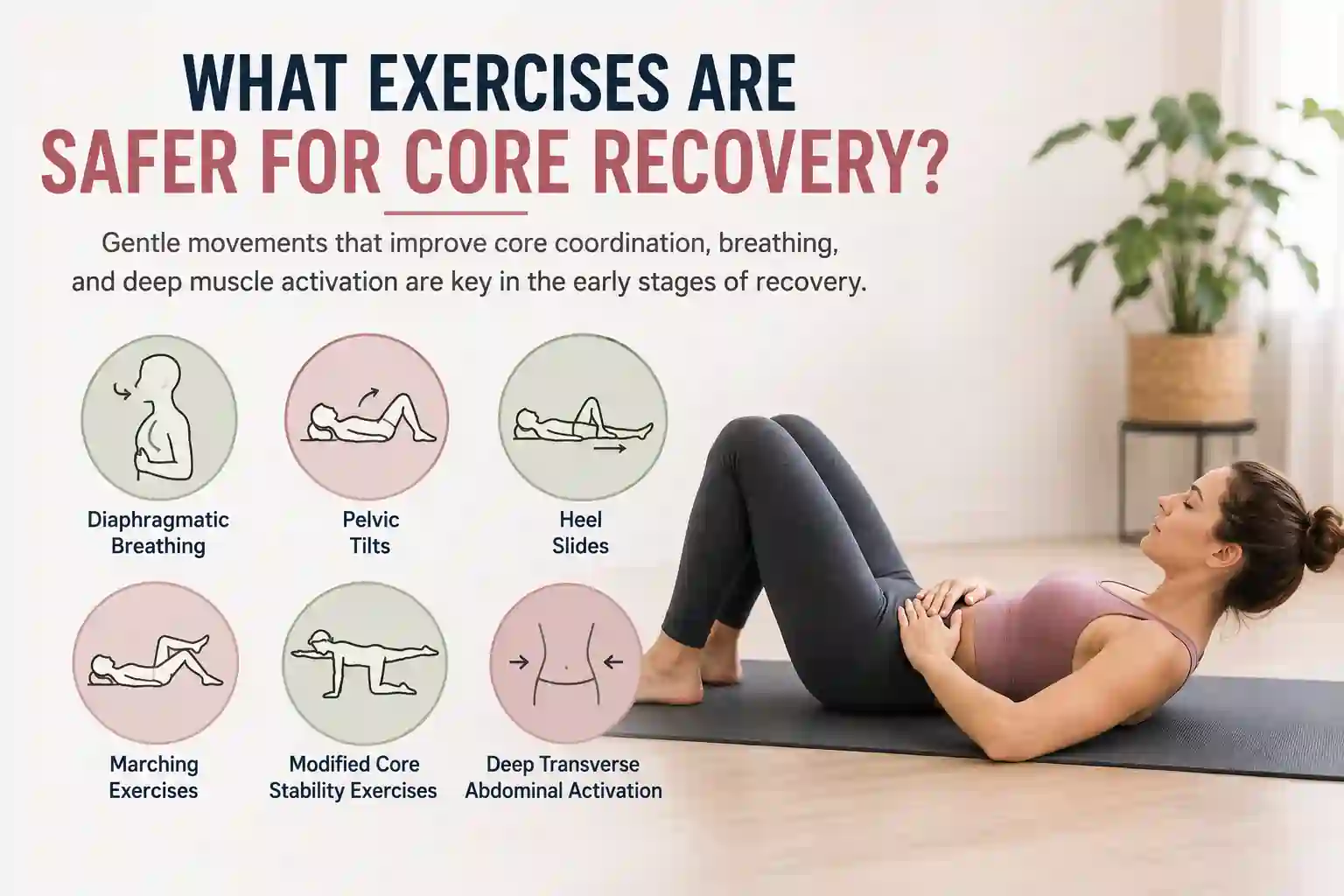Which exercises may help diastasis recti Virginia Water?